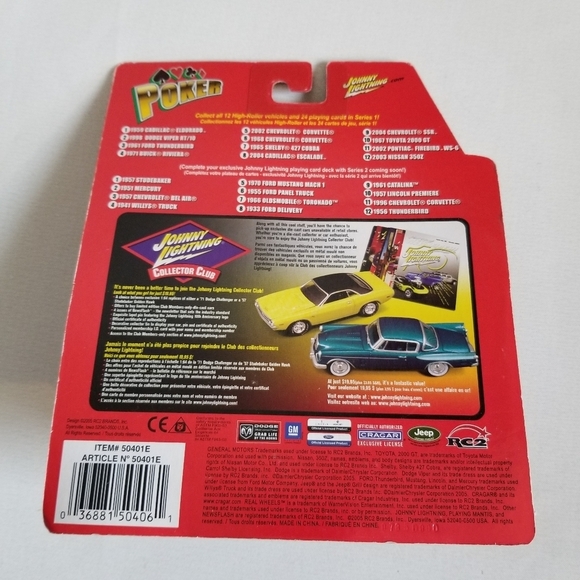 2005 Johnny Lightning "Poker" #8 Red 1:64 Diecast 2004 Cadillac Escalade Car/SUV - Picture 2 of 10